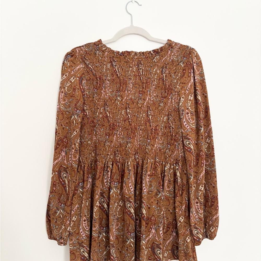 MELLODAY Rust Floral Ruffle Blouse - Picture 4 of 4